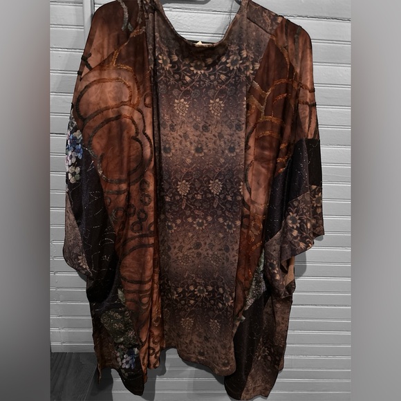 BEAUTIFUL Women's Abstract Bohemian Shawl, Kimono, Wrap, Poncho ONE SIZE - Picture 6 of 6